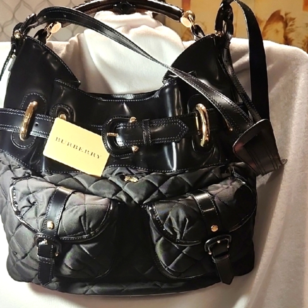 Burberry Black Quilted Shoulder Bag